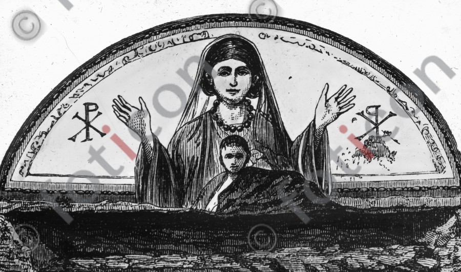 Maria mit dem Jesuskind | Mary with the Jesus Child - Foto simon-107-080-sw.jpg | foticon.de - Bilddatenbank für Motive aus Geschichte und Kultur
